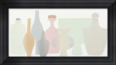 Framed Sweet Pottery Shapes III Print