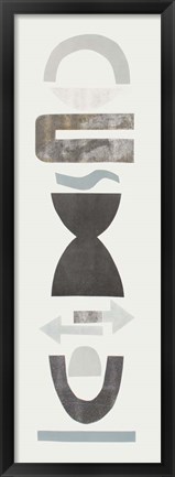 Framed Neutral Totems I Print