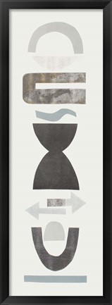 Framed Neutral Totems I Print