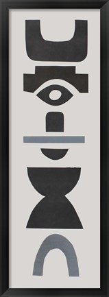 Framed Neutral Totems III Print