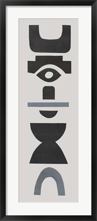 Framed Neutral Totems III Print