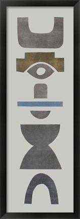 Framed Neutral Totems V Print