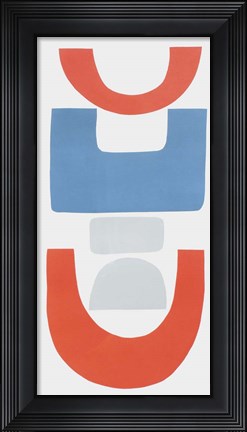 Framed Primary Tribal Shapes II Print