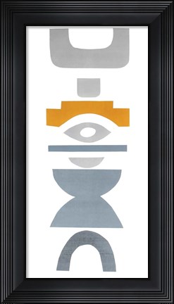Framed Primary Tribal Shapes V Print