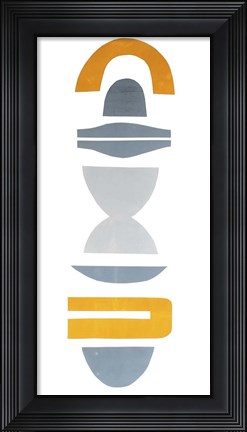 Framed Primary Tribal Shapes VI Print