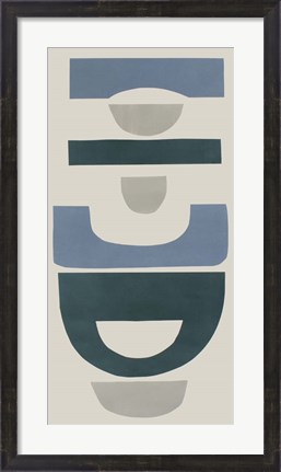 Framed Primary Tribal Shapes X Print