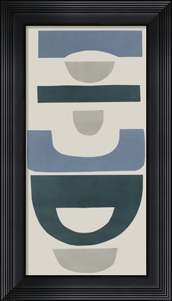 Framed Primary Tribal Shapes X Print