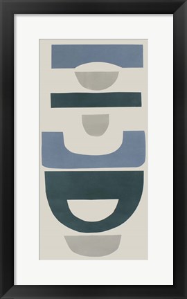 Framed Primary Tribal Shapes X Print
