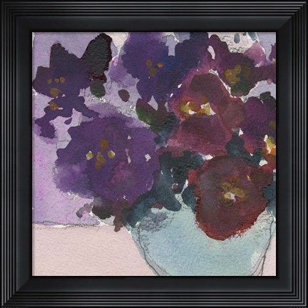 Framed African Violet I Print