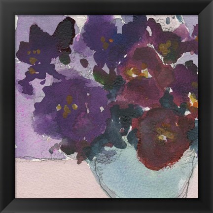 Framed African Violet I Print