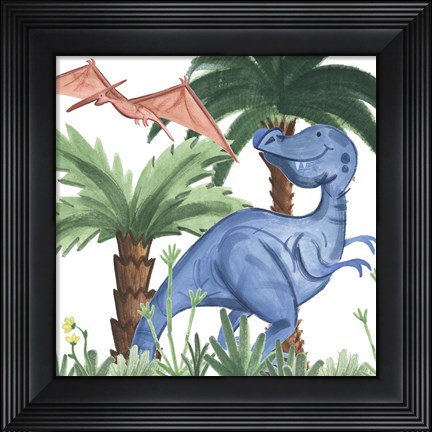 Framed Dino Buddies I Print