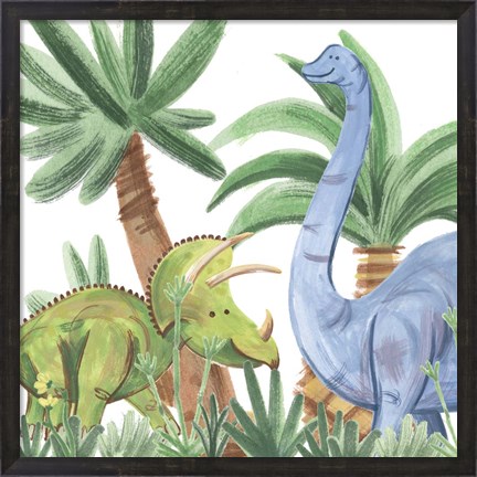 Framed Dino Buddies II Print