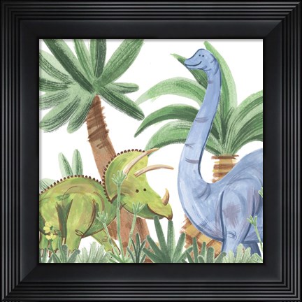 Framed Dino Buddies II Print