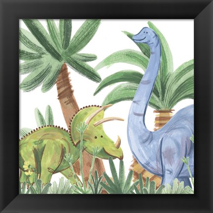 Framed Dino Buddies II Print