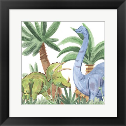 Framed Dino Buddies II Print