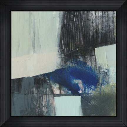 Framed Cobalt Swipe I Print