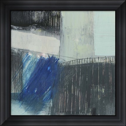 Framed Cobalt Swipe II Print
