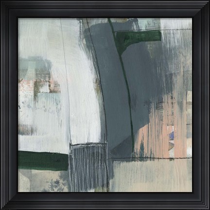 Framed Collaged Plains I Print
