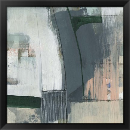 Framed Collaged Plains I Print