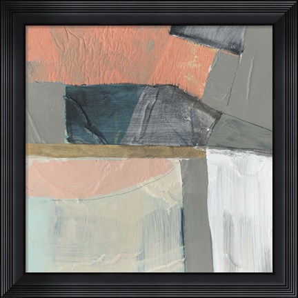 Framed Hints of Coral I Print