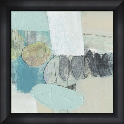Framed Seafoam Orbs I Print