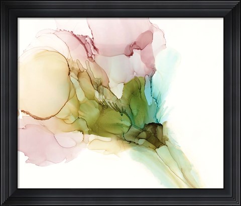 Framed Pink &amp; Turquoise Bloom II Print