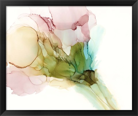 Framed Pink &amp; Turquoise Bloom II Print