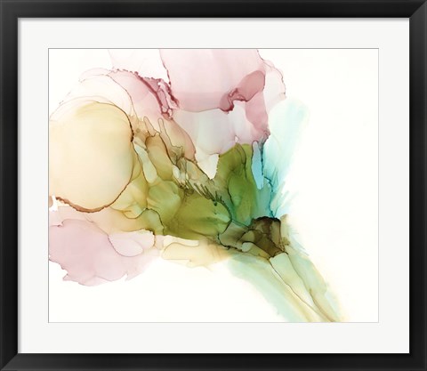 Framed Pink &amp; Turquoise Bloom II Print