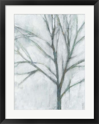 Framed Tree with White Sky I Print