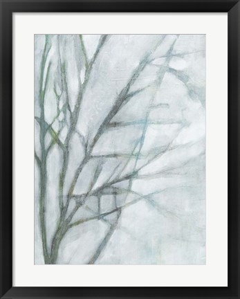 Framed Tree with White Sky II Print