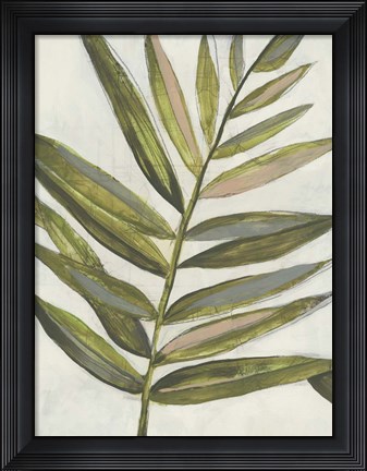Framed Pastel Frond I Print