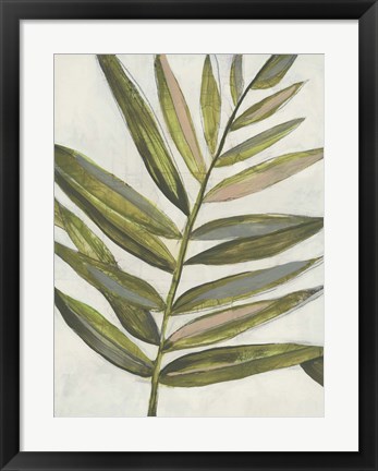 Framed Pastel Frond I Print