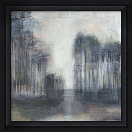 Framed Illuminated Treeline I Print