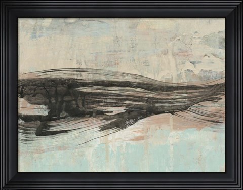 Framed Ebony Ribbon I Print