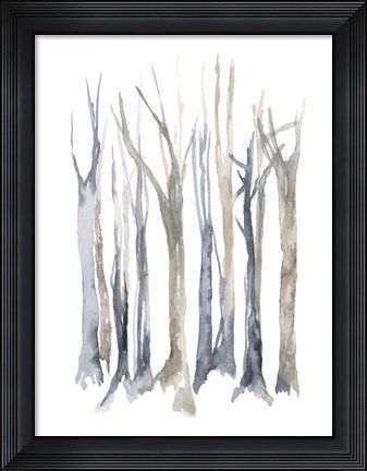 Framed Neutral Treeline I Print