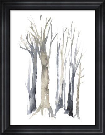 Framed Neutral Treeline II Print