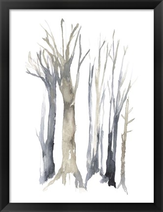Framed Neutral Treeline II Print