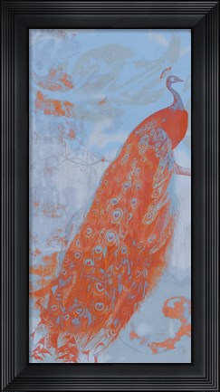 Framed Pop Peacock I Print