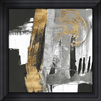 Framed Golden Strokes II Print