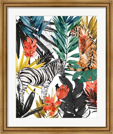 Framed Jungle Life I Print