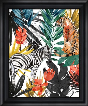 Framed Jungle Life I Print