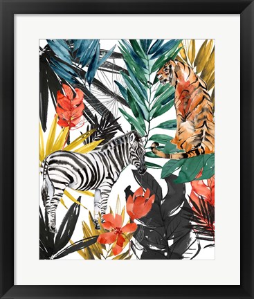 Framed Jungle Life I Print