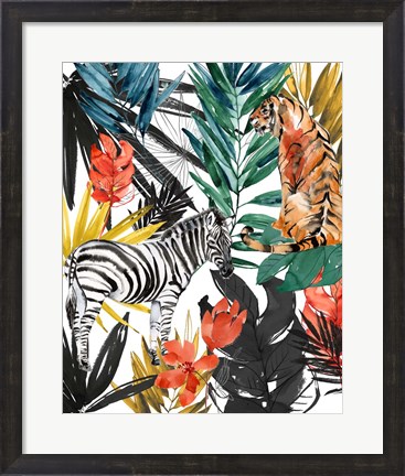 Framed Jungle Life I Print
