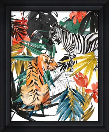 Framed Jungle Life II Print