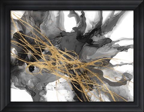 Framed Golden Vortex II Print