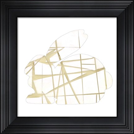 Framed Geometric Rabbit I Print