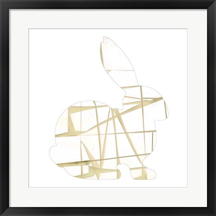 Framed Geometric Rabbit II Print