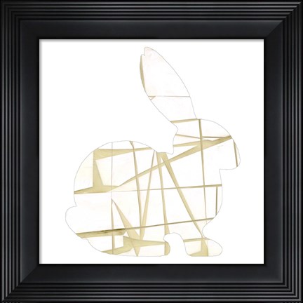 Framed Geometric Rabbit II Print