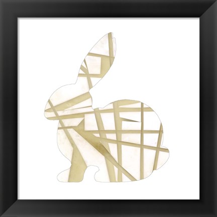 Framed Geometric Rabbit III Print