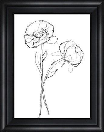 Framed Stem Contour I Print
